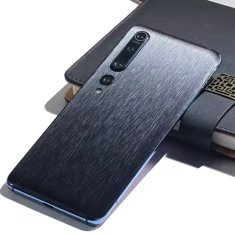 Metal Brushed Phone Sticker Back Paste Film For XIAOMI Mi10 Pro Mi 9 SE Mi8 Lite MIX3 MIX2S Redmi K3