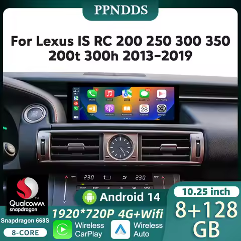 PPNDDS Android Auto Car Multimedia Player Screen For Lexus IS RC 250 200 300 350 200t 300h 2013-2019