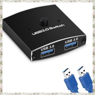 (TSDA) USB 3.0 Switch Selector KVM Switch 5Gbps 2 in 1 Out USB Switch USB 3.0 Two-Way Sharer for Pri