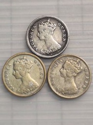 香港女王一毫硬幣 (1890, 1898, 1897)