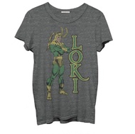 Junk Food Loki Heather Gray Juniors T-Shirt