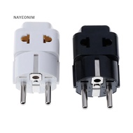 NAY 1 to 2 Splitter Germany France 5mm plug to universal UK/US/EU/AU 2/ 3 pin soet YEON