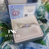 Moissanite Ring 1 ct Jejerdaun, Silver S925, Certified