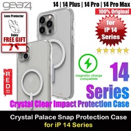 Gear4 D3O® Crystal Palace Snap Impact Protection Case with MagSafe Compatibility for iPhone 14 Pro Max 14 Plus (Clear)