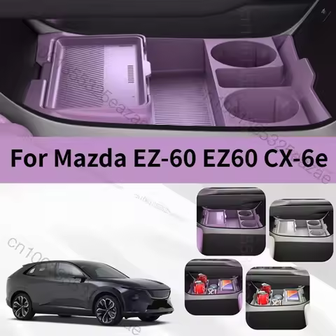 For Mazda EZ-60 EZ60 CX-6e 2025+ Center Console Storage Box Car Central Lower Layer Tray Silicone Or