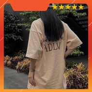 Adlv Glossy Basic T-Shirt - Cream Color ADLV T-Shirt - 100% cotton, Wide Form, For Men And Women