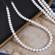 Zz-8-9mm Round Beads Edison Natural Pearl diy Freshwater Strong Light A String Length About 40cm46 P
