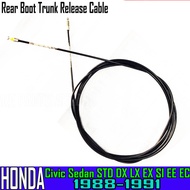 For Honda Civic Sedan STD DX LX EX SI EE 1988-91 Rear Boot Trunk Release Cable