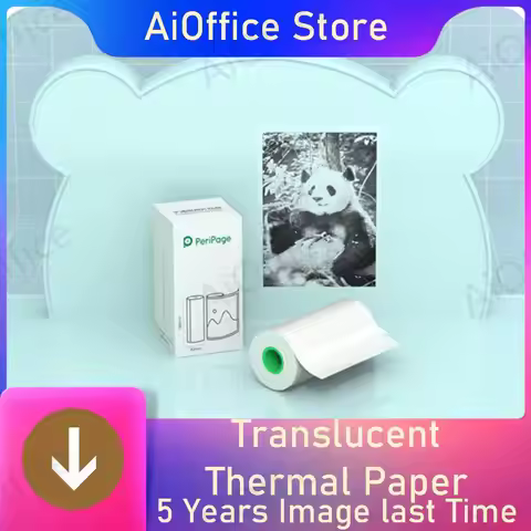 Translucent Sticky Paper Peripage Mini Printer Paper Sticker Self-Adhesive Thermal Paper for A6 Prin