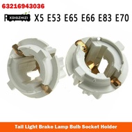 5PCS Car Rear Tail Light Brake Lamp Holder P21W Bulb Socket Holder 63216943036 for-BMW X3 X5 E53 E65 E66 E83 E70