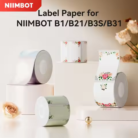 1 Roll NIIMBOT Thermal Color Label Sticker Bacord QR Code Price Tag Labels Bakery/Florist/Jewellery/