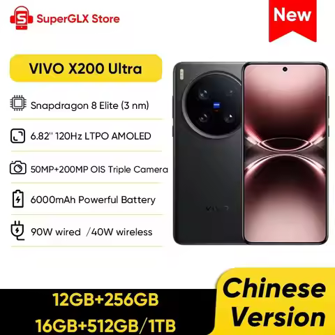 2025 Vivo X200 Ultra Chinese Version Snapdragon 8 Elite 6.82'' 120Hz AMOLED Display 50MP OIS Camera 