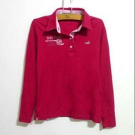 正品Crocodie鱷魚牌紅色polo衫
