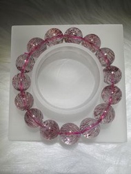 天然水晶 「收藏級別」稀有礦 紅彼岸花超七 手串 13-15mm+