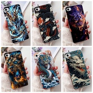For iPhone 4 4S Case Cool Fashion Dragon Tiger Cat Lion Cartoon Shockproof Silicone Clear Cover For 
