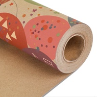 1 Roll 17 inch X 32.8 Feet Birthday Wrapping PaperGift Wrapping Paper RollKraft Wrapping Paper