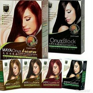 Latest Out... Maya Onyx MayaOnyx box Shampoo Hair Coloring Contents 5 Sachets brown golden black wine