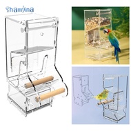 [Shamjina] Bird Feeder Food Feeder Box Cage Hanging Seed Food Container Clean Parrot Feeder for Budg