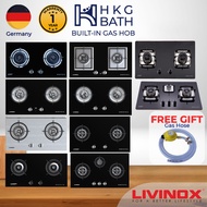 (15 DesignHod) HKG Bath Livinox Built-in Gas Hob Cooker Hood home appliances Kitchen Hood Dapur Gas Stove