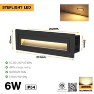 LOCAL789 EILON 6W Step Lamp Warm Light Model Tl-709/BK Black Shop In
