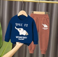 Cod setelan anak sweater jaket anak hoodie kuluk anak laki laki dan perempuan stelan sweater joger a