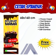spanduk banner minuman es coklat 60x160