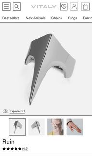 免運）🇨🇦Vitaly Ruin戒指（size5） #加拿大獨立小眾品牌不鏽鋼哥德Gothic Stainless Steel ring