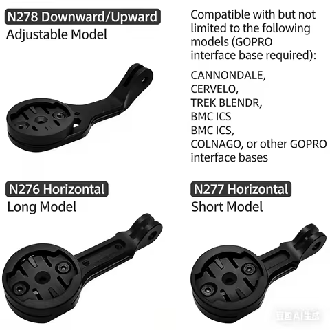 Bike Aluminum Extension Computer Mount for GOPRO Interface TREK BLENDR Madone Colnago Cannondale BMC