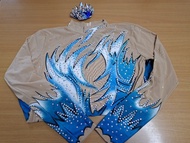 體操表演/比賽服(size 150-160)連頭飾