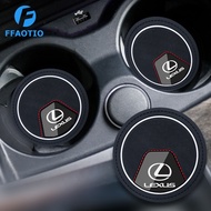FFAOTIO Silicone Car Coaster Non Slip Mat Car Interior Accessories For Lexus IS250 ES250 RX300 RX350
