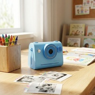 Children Polaroid Printing Camera Student Gift Mini Camera Dual-Camera Selfie Big Head Sticker Filte