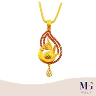 Merlin Goldsmith 22K 916 Gold Exquisite Peacock Pendant