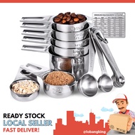[sgstock] Measuring Cups, U-Taste Measuring Cups and Spoons Set of 15 in 18/8 Stainless Steel : 7 Me