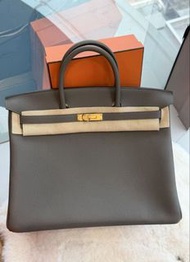 Hermes🌟Birkin 40 OL 積雨雲灰金釦 togo stamp K