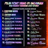 Custom hologram name stickers, Japanese names, YT,IG,Tt, etc. logos