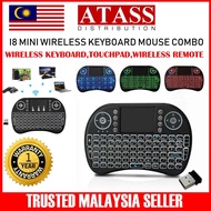 AIRMOUSE i8 keyboard with touch pad RGB Backlight for Android TV box PC