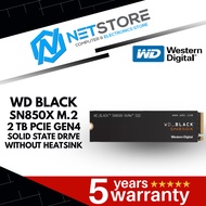 WESTERN DIGITAL WD BLACK SN850X 2TB NVMe INTERNAL SSD GAMING WITHOUT HEATSINK - WDS200T2X0E