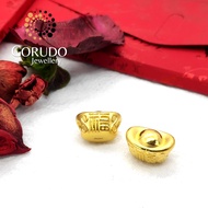 Gorudo Jewellery 999 Pure Gold Ingot 福 Charm - GFC