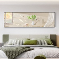 Mural Cream Green Plant Green Plant Style Bedroom Wall Mural Bedside Painting Background Living Room