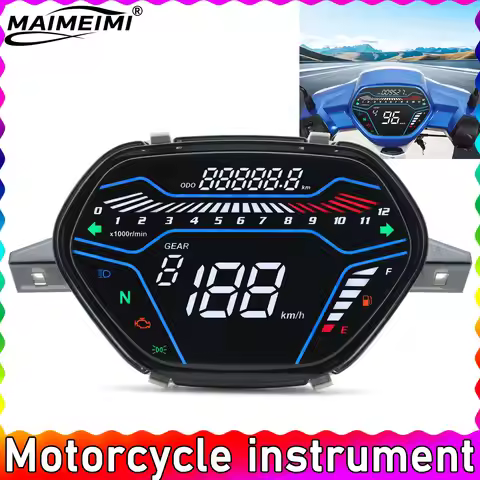 199Km/h LED Dashboard RPM Tachometer Digital Motorcycle Speedometer Temp Fuel Gauge for Honda EX5 Cl