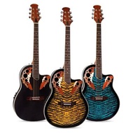 Electric Acoustic Guitar 6 Strings Round Back Ovation Model Brown 41 Inch Acoustic Guitar Cutaway De