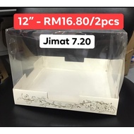 transparent cake box 12x12x12"