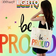 Thai Gay Rainbow Printed Canvas Bag Large Capacity 12