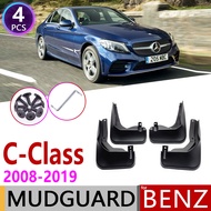 (borongwell)mudflap For Mercedes Benz C Class C Class W204 W205 W 204 205 2008~2019 Fender Mud Guard Flaps Mudguards Accessories 2010 2015