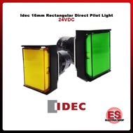 IDEC 16mm Rectangular Pilot Light Direct 24VDC ( AL6H-P4-G - GREEN /  AL6H-P4-Y - YELLOW)