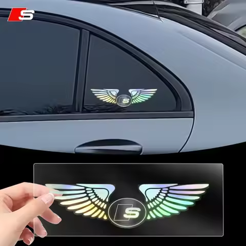 For Audi Sline A3 A4 B8 8P 8V B6 A5 A6 C7 Q5 B9 B7 C6 A1 Q7 Q3 TT Car Reflective Laser Body Window T