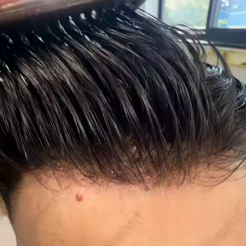 0.02mm Super thin Skin Base Male Hair Prosthesis80Density Grey Black Blonde Human Hair Undetectable 