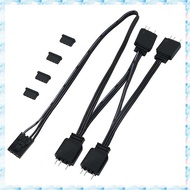 ( D I Q H )1 to 4 ARGB Splitter Extension Cable Connect to 5V 3-Pin ARGB for  Commander Core and ICU