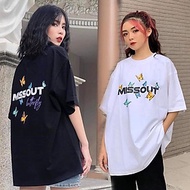 Áo thun in tay lỡ nữ freesize phông form rộng dáng Unisex - Ulzzang mặc cặp, nhóm, lớp hình BƯỚM MIS