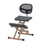 全城熱賣 - 電腦椅脊柱矯正矯姿椅跪椅人體工學設計(灰色麻布，有背椅)#H099025316